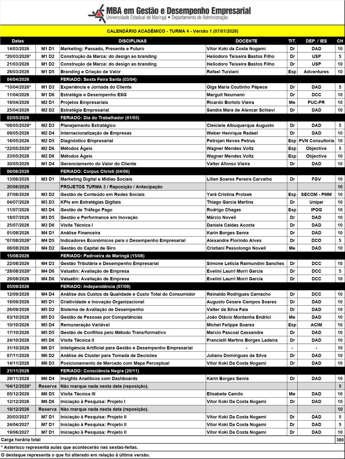 Calendário Acadêmico - MBA UEM - Turma 4 (2026) - v1.jpeg