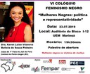 Confirmada a participação da Dra. Karen Luise no VI Colóquio de Feminismo Negro