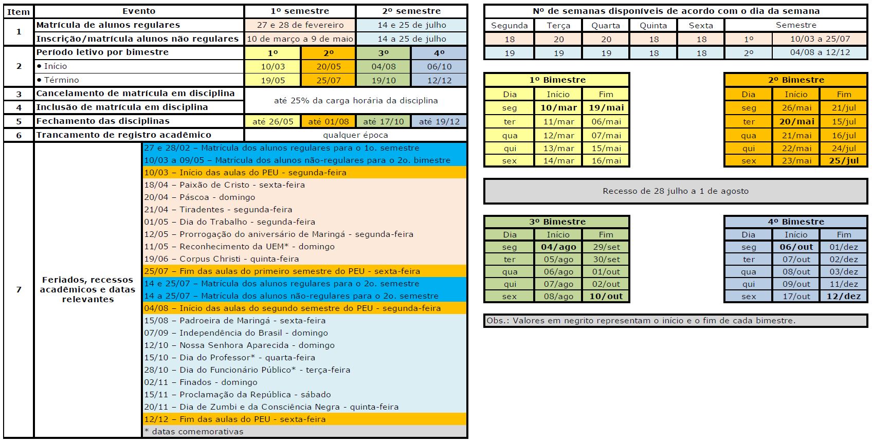 calendário 2025