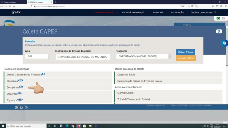 Programa das disciplinas