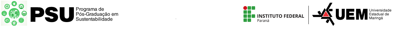 Programa de Pós-Graduação em Sustentabilidade Programa de Pós-Graduação em Sustentabilidade