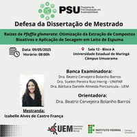 09/05/2025 - Defesa de Dissertação - Izabelle Alves de Castro França - Orientadora: Dra. Beatriz Cervejeira Bolanho Barros