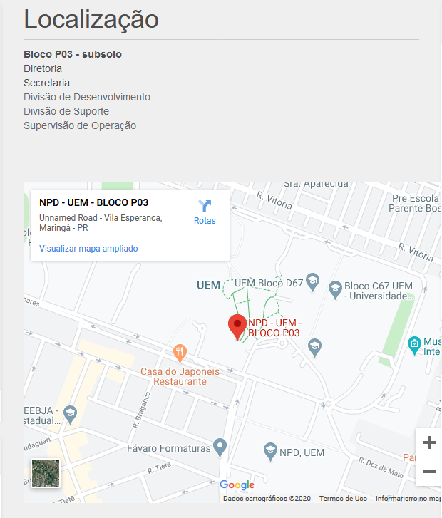 Resultado Google Maps incorporado