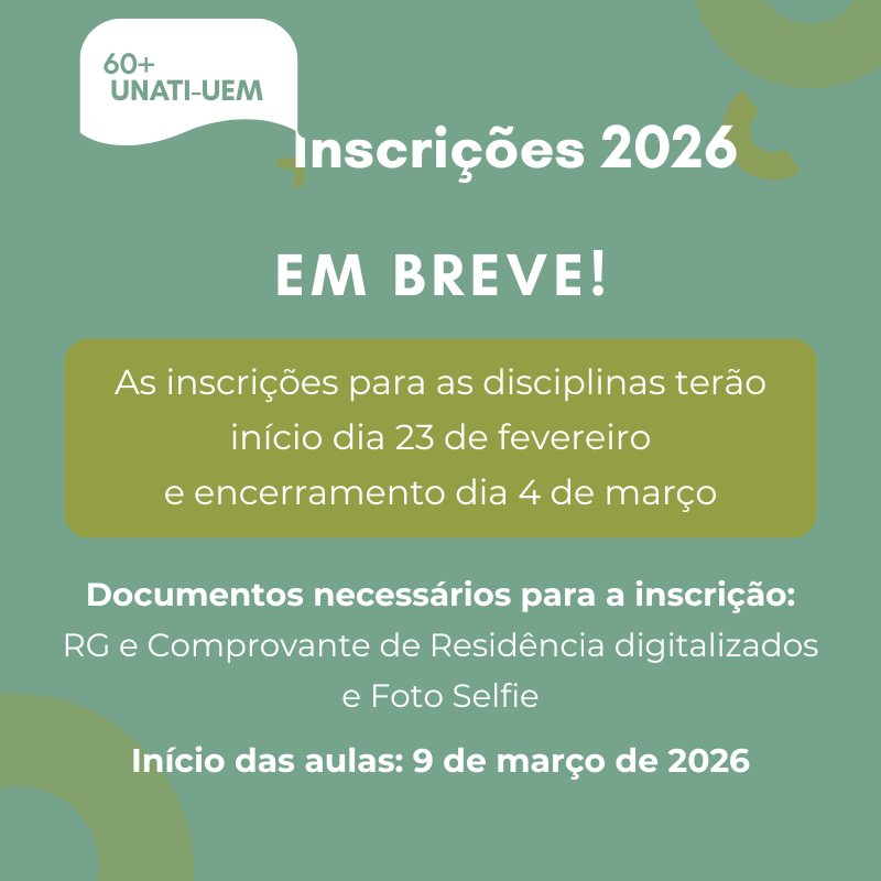 aviso sobre a data das inscrições do 1° Semestre