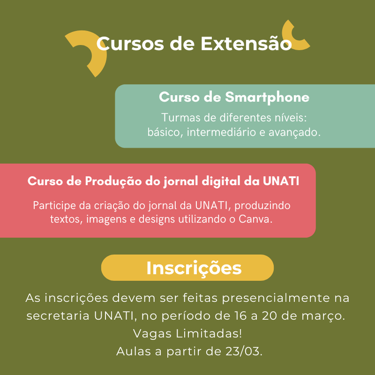 Cursos de extensão