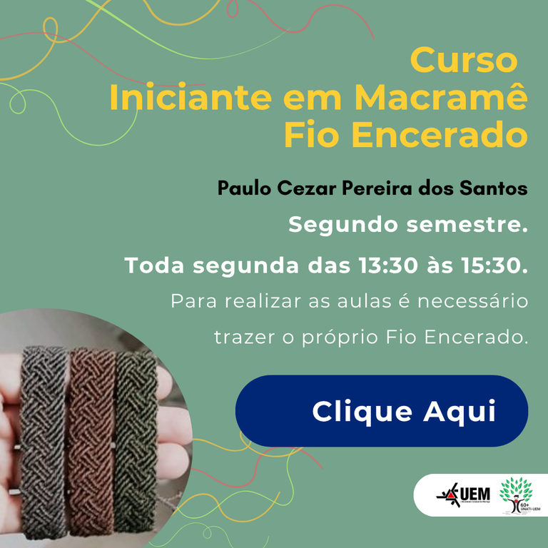 Curso Iniciante em Macramê fio encerado - png Curso Iniciante em Macramê fio encerado - png